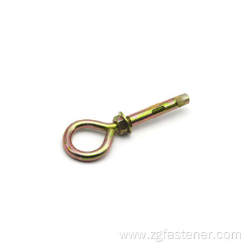 Yellow zinc eye anchors